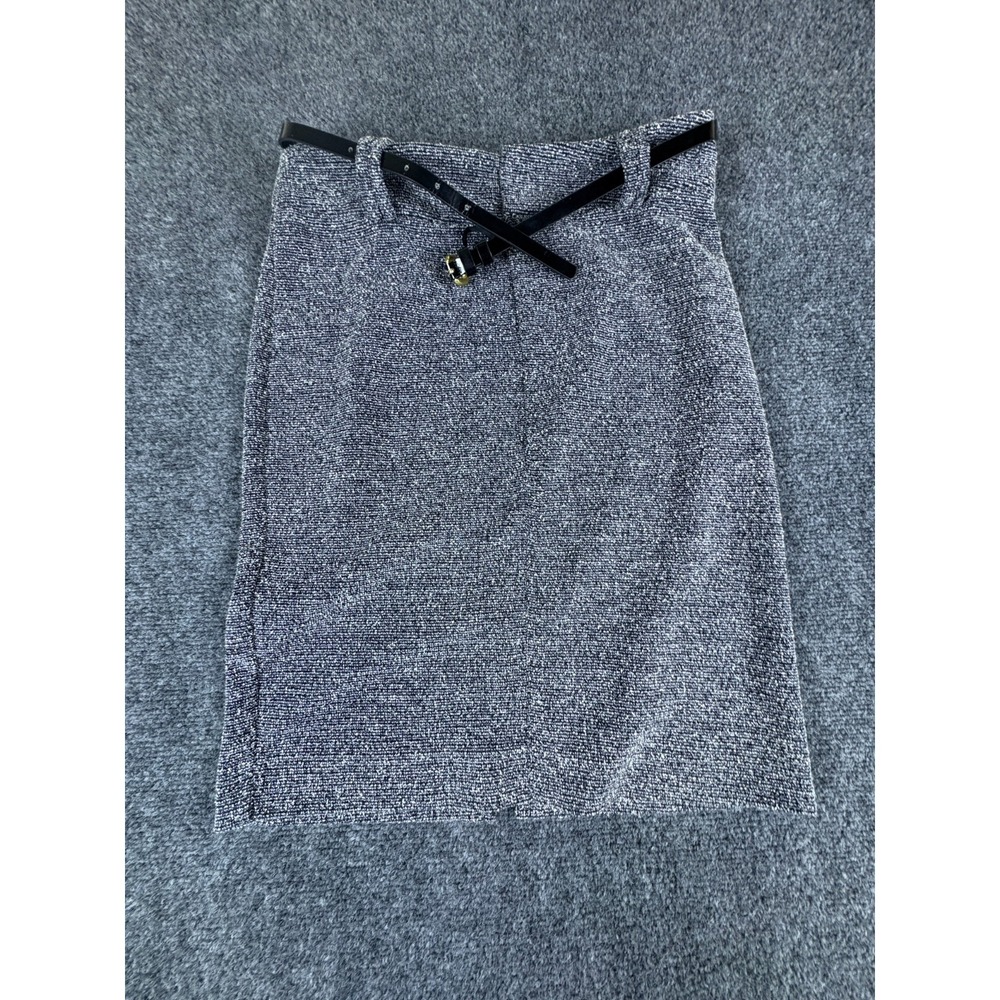 KUT from the Kloth Pencil Skirt Womens 29x20.5‎ Heather Gray Tweed Belted Waist